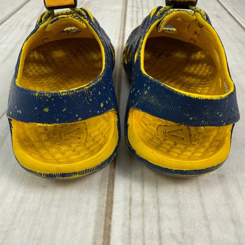 KEEN Kids Rio Water Sandals Shoes Size‎ 10 Toddler Navy Blue Yellow Speckle